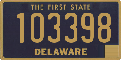 DE license plate 103398