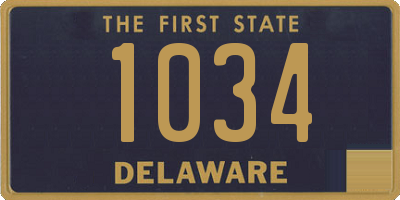 DE license plate 1034