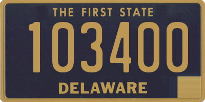 DE license plate 103400