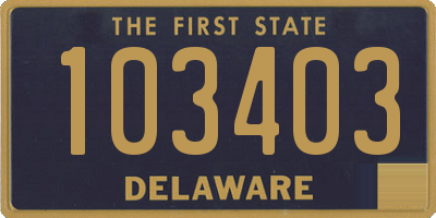 DE license plate 103403