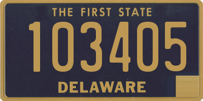 DE license plate 103405