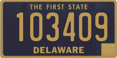 DE license plate 103409