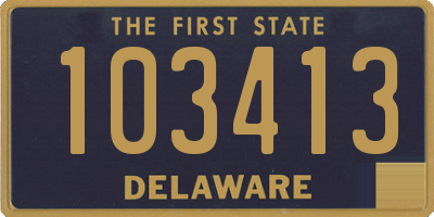 DE license plate 103413