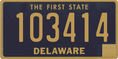 DE license plate 103414