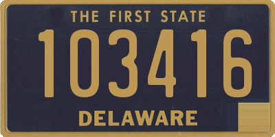 DE license plate 103416