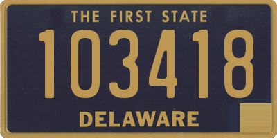 DE license plate 103418
