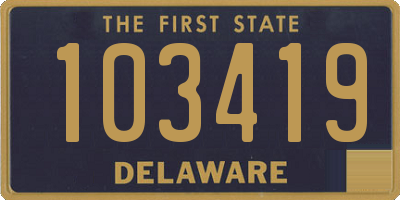 DE license plate 103419