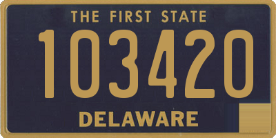 DE license plate 103420