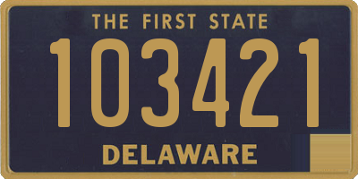 DE license plate 103421