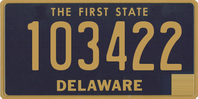 DE license plate 103422