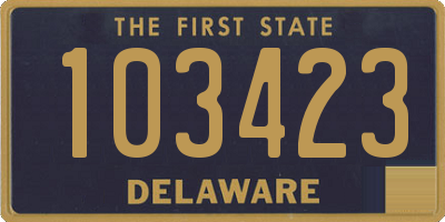 DE license plate 103423