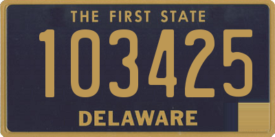 DE license plate 103425