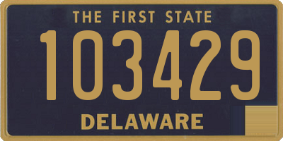 DE license plate 103429