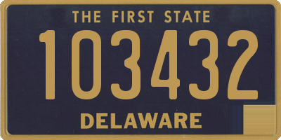 DE license plate 103432