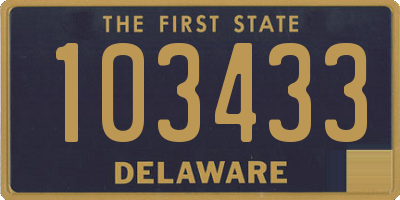 DE license plate 103433