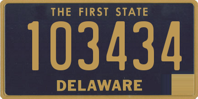 DE license plate 103434