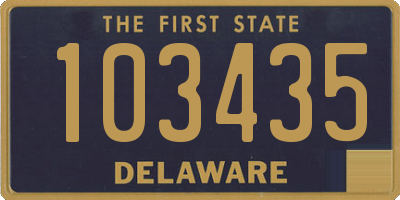 DE license plate 103435