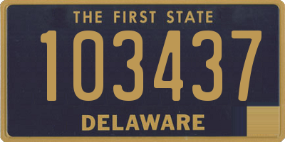 DE license plate 103437