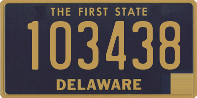 DE license plate 103438