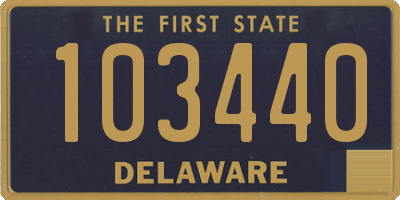 DE license plate 103440
