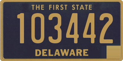 DE license plate 103442