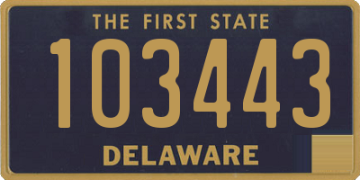 DE license plate 103443