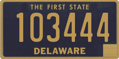 DE license plate 103444