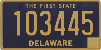 DE license plate 103445