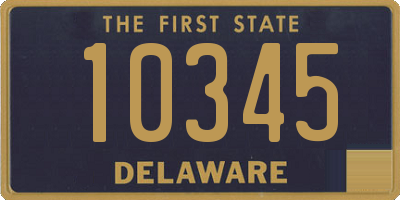 DE license plate 10345