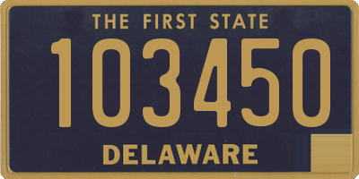 DE license plate 103450