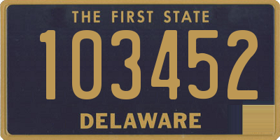 DE license plate 103452