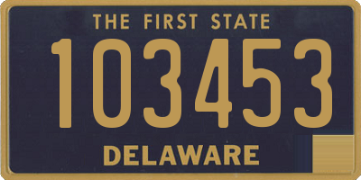 DE license plate 103453