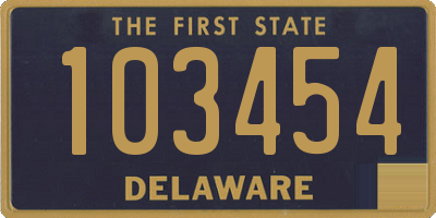 DE license plate 103454