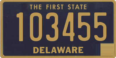 DE license plate 103455