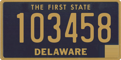 DE license plate 103458