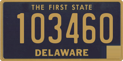 DE license plate 103460