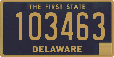 DE license plate 103463