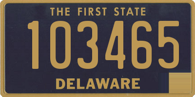 DE license plate 103465