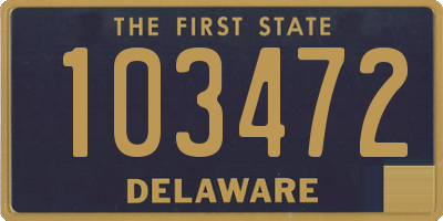 DE license plate 103472