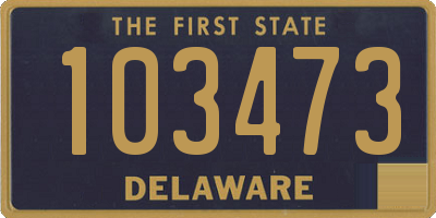 DE license plate 103473