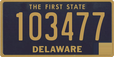 DE license plate 103477