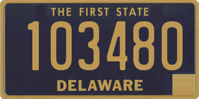 DE license plate 103480