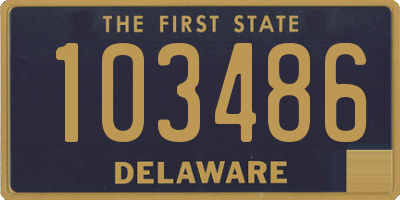 DE license plate 103486