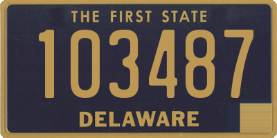 DE license plate 103487