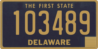 DE license plate 103489