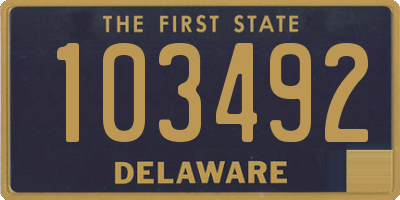 DE license plate 103492