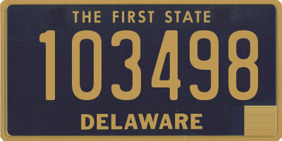 DE license plate 103498