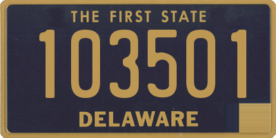 DE license plate 103501