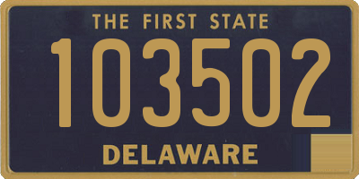 DE license plate 103502