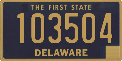 DE license plate 103504